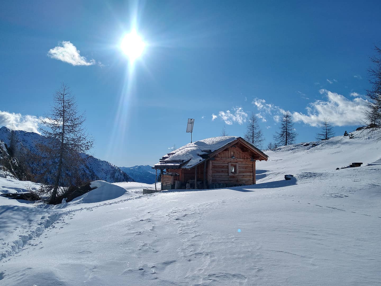 Il bivacco Sufrina in Inverno