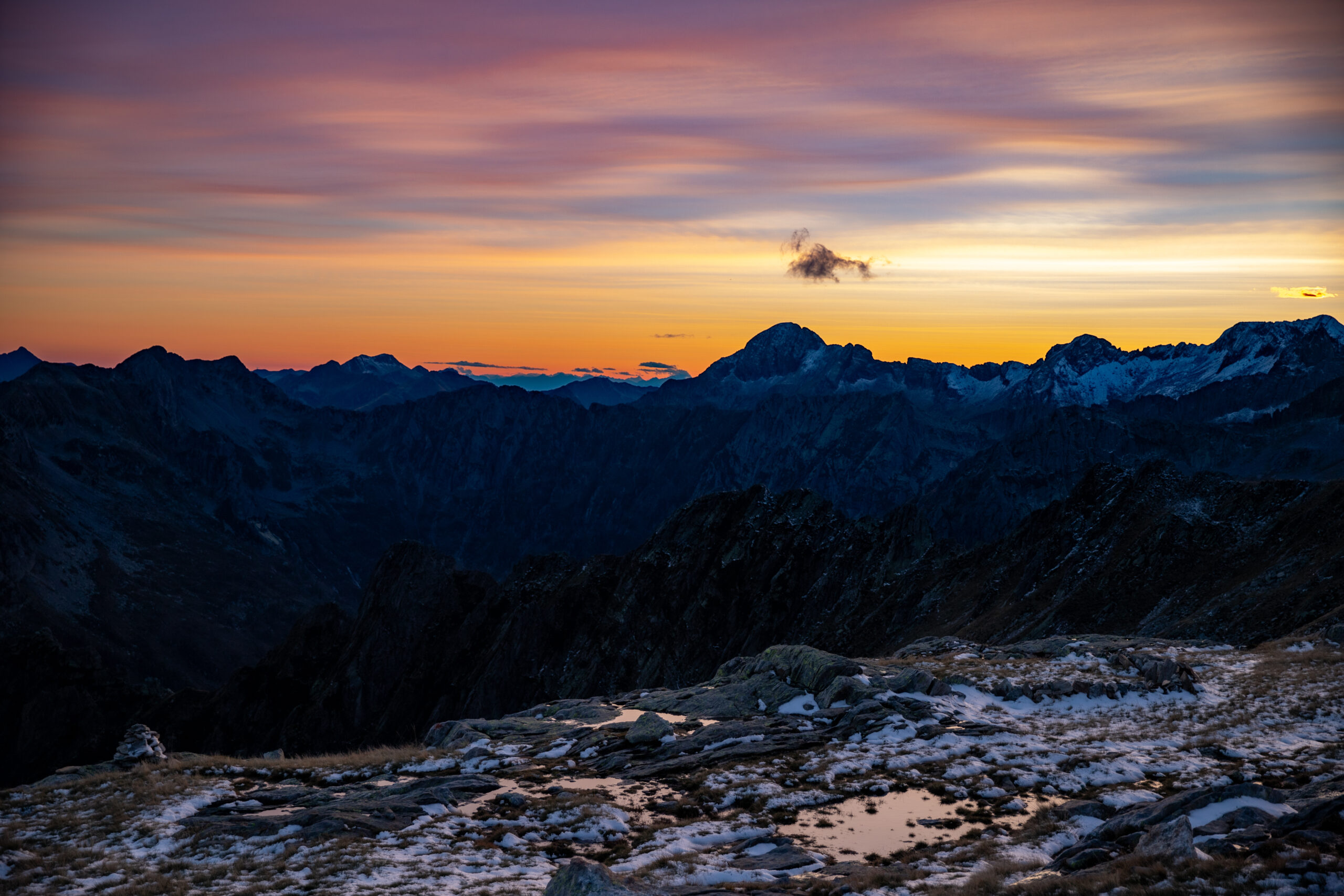 Tramonto sulle Alpi